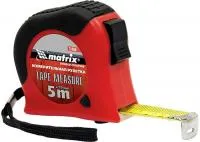 Рулетка Double Fixation, 7,5 м х 25 мм, обрезиненный корпус, двойная плавная фиксация, Matrix