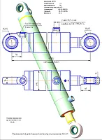 Гидроцилиндр подъема заднего борта, поворота стрелы, излом стрелы ЦГ-80.50х560.11-01