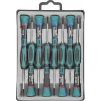 Набор отверток для точной механики 50 мм шлиц 1.0-3.0 и крест PH#0.00-1, 8 предметов