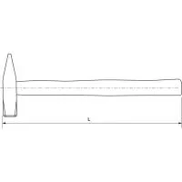 Молоток слесарный с деревянной рукояткой 1000 гр