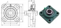 Подшипник LEF205-2F UCF 205 FKL