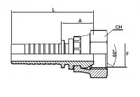 Фитинг BSP (Г), с накидной гайкой BSP 0°